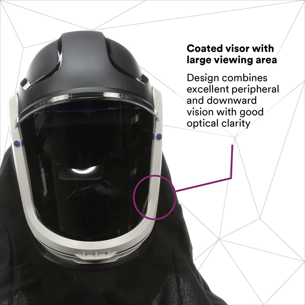 Helmet M-405, For Powered Air Purifying Respirators, Standard Polycarbonate Visor and General Purpose Shroud, 1/Case