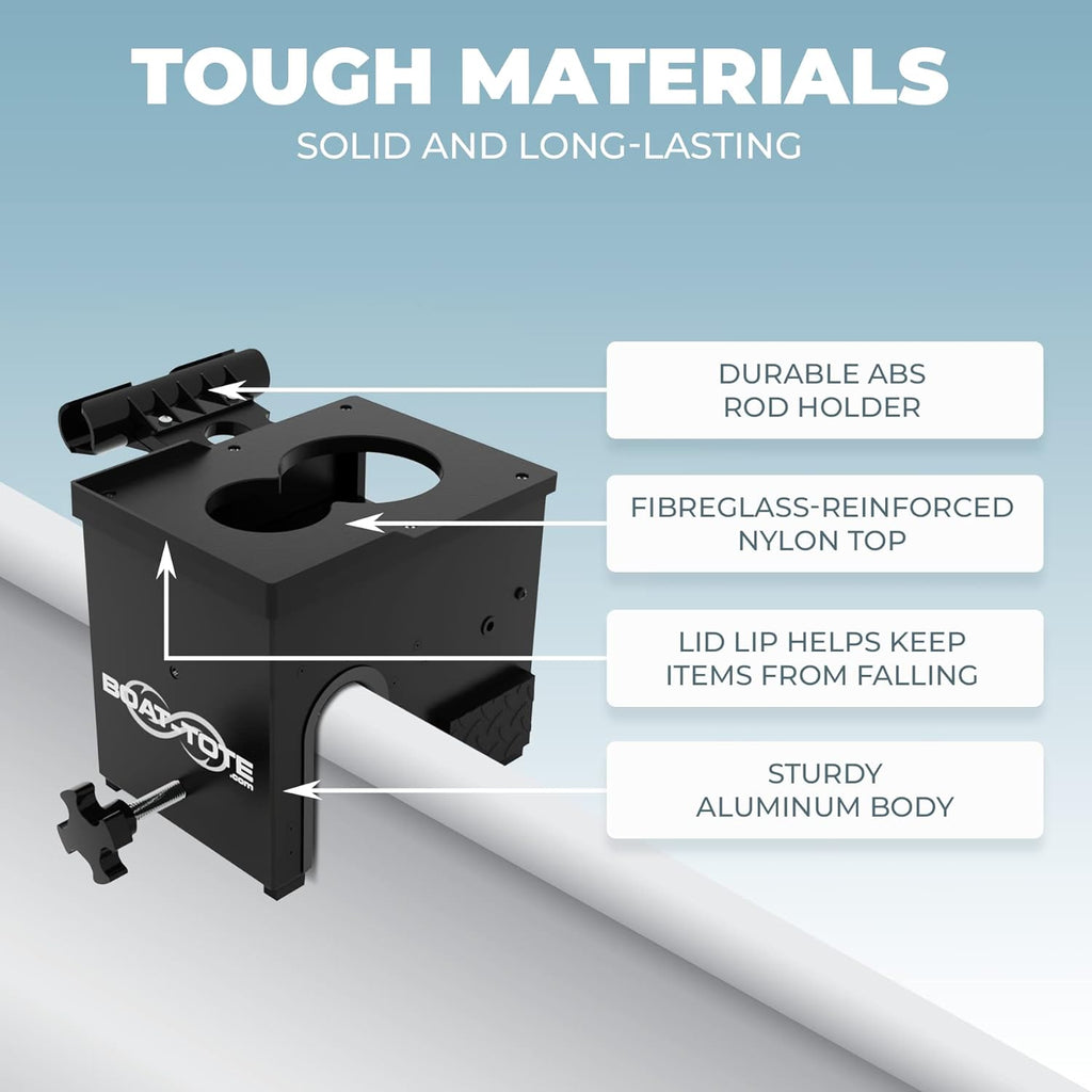 Boat Accessories for Fishing - Fits Gunnels Up to 2.5" Thick Regular