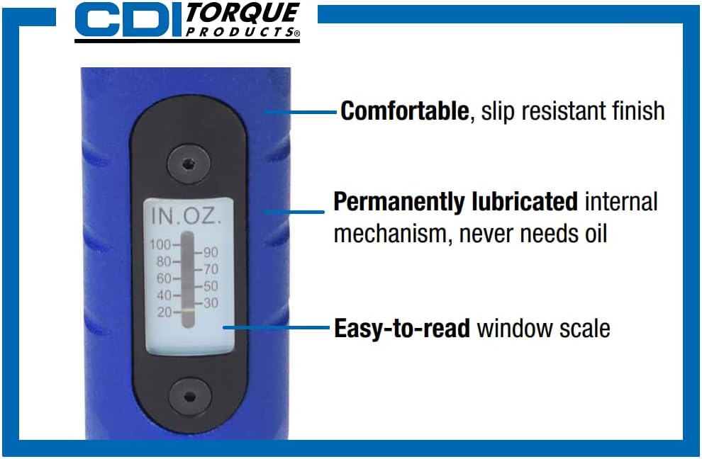 Torque 401SM Micro Adjustable Torque Screwdriver, Torque Range 5 to 40-Inch Pounds, 1/4-Inch