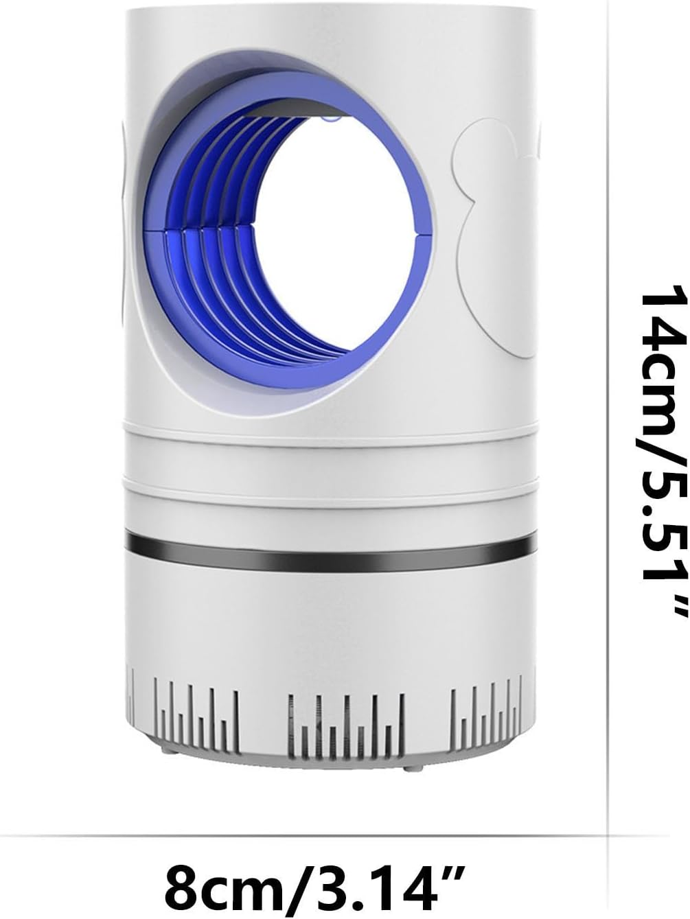 𝖬𝗈𝗌𝗊𝗎𝗂𝗍𝗈 𝖹𝖺𝗉𝗉𝖾𝗋 - Purple Light Catalytic 𝖬𝗈𝗌𝗊𝗎𝗂𝗍𝗈 Lamp for Indoor Outdoor, USB Power Silent Household 𝖬𝗈𝗌𝗊𝗎𝗂𝗍𝗈 Lamp Inhalation Electronic Four Dimensional Trap (wh1te)