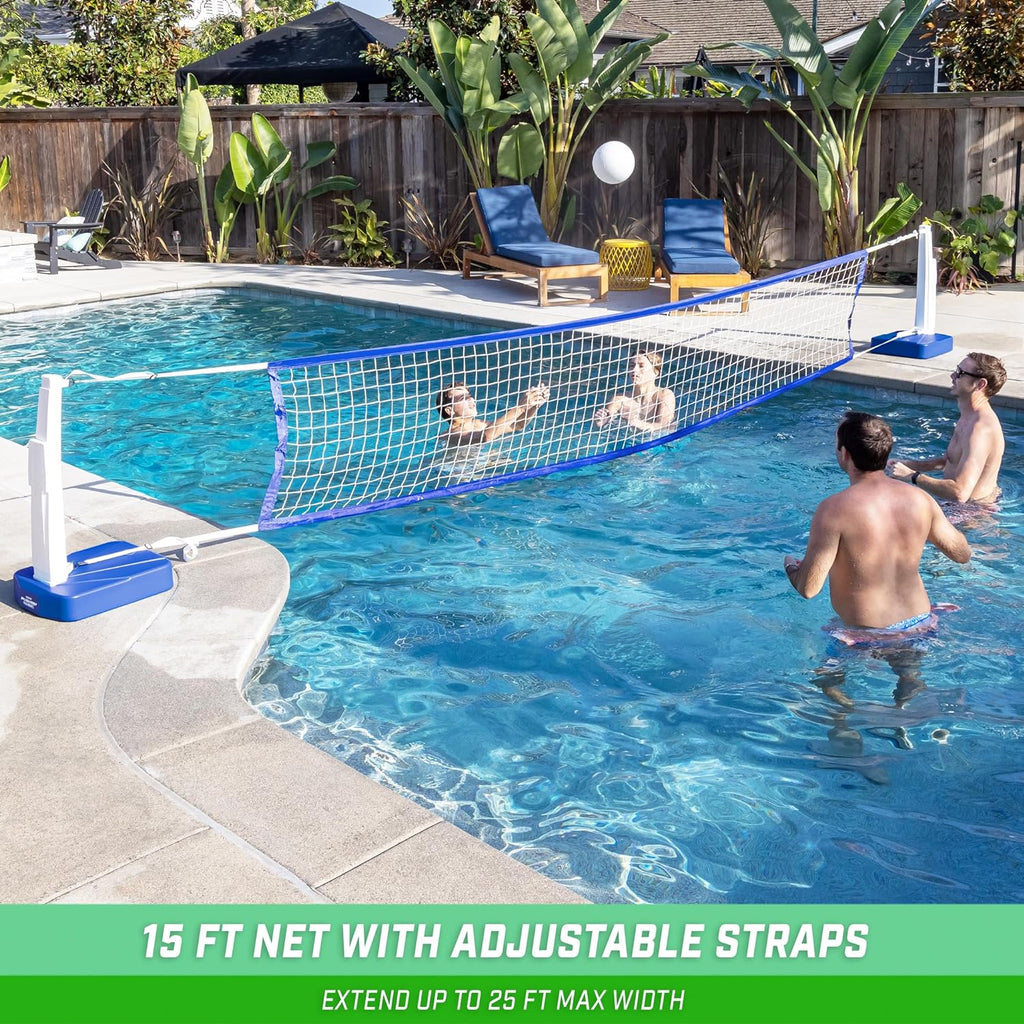 Splash Hoop 2-in-1 Full Court Pool Basketball & Volleyball Game Set