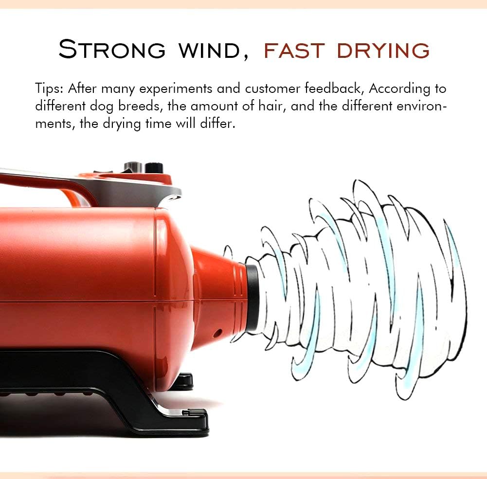 High Velocity Professional Dog Pet Grooming Hair Drying Force Dryer Blower 6.0HP (DHD-2400F)