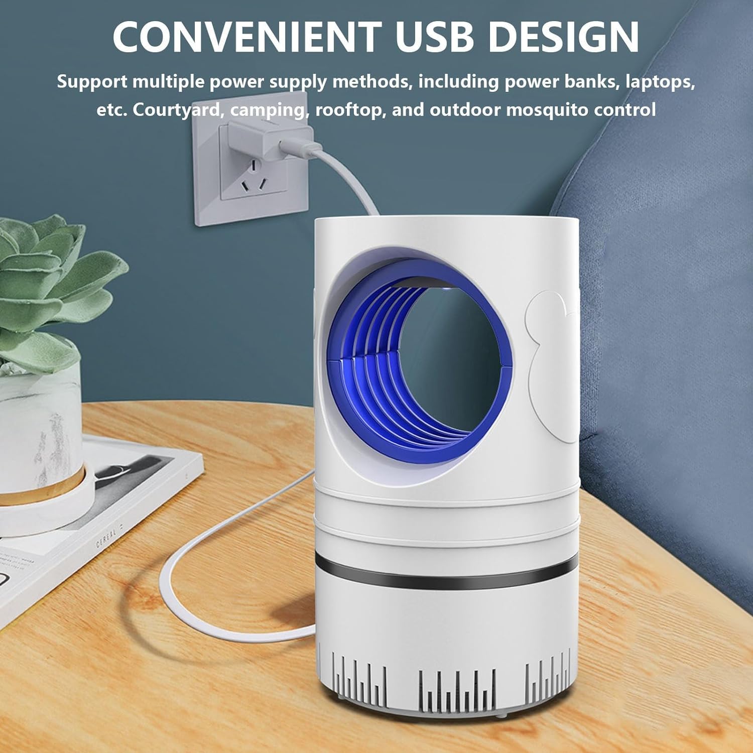 𝖬𝗈𝗌𝗊𝗎𝗂𝗍𝗈 𝖹𝖺𝗉𝗉𝖾𝗋 - Purple Light Catalytic 𝖬𝗈𝗌𝗊𝗎𝗂𝗍𝗈 Lamp for Indoor Outdoor, USB Power Silent Household 𝖬𝗈𝗌𝗊𝗎𝗂𝗍𝗈 Lamp Inhalation Electronic Four Dimensional Trap (wh1te)