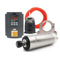 220V 2.2KW CNC VFD+220V 2.2KW 4bearings 400hz 24000rpm Φ80mm Water Cooled Spindle Motor+220V 75W Water Pump+80mm Motor Clamp Mount+5m Water Pipe (Factory Direct Sales)
