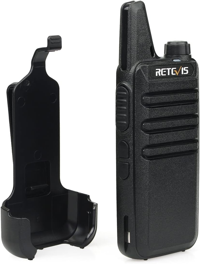 Talkies Mini, Rechargeable Two Way Radio Long Range, 2 Way Radio Small, Portable VOX, for Business Commercial Work School Church Restaurant (20 Pack,Black)
