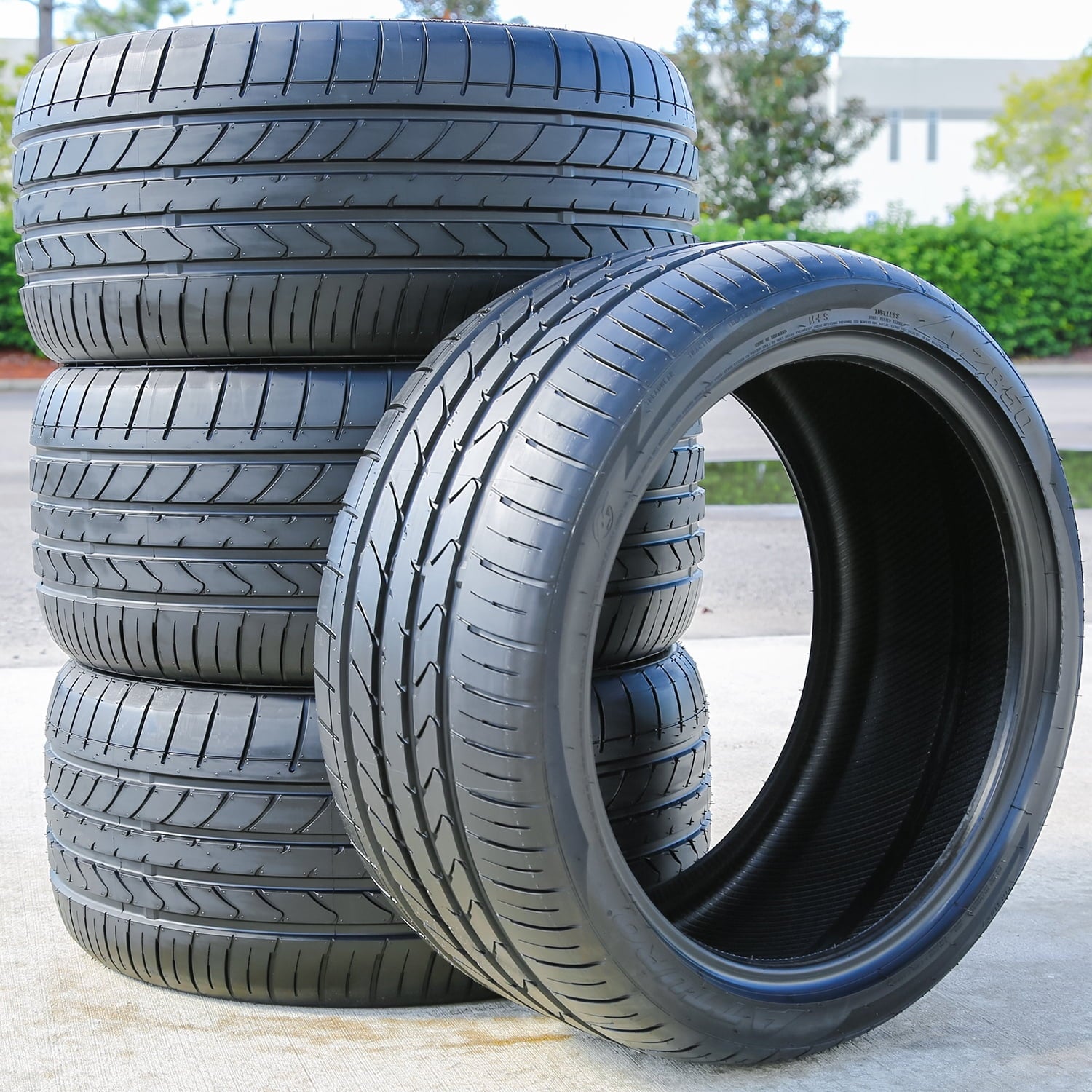 A set of 4 (quad) 255/35R20 97Y XL high performance tyres suitable for: 2007-10 Mercedes-Benz S550 4Matic, 2017-18 Audi Q3 Technik