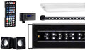 72" Inch Serene Aquarium Visual and Audio Aquatic Experience Kit with LED Aquarium Light, LED Background Light, Frosted Background Film & Speaker for Fish Tank (4028)