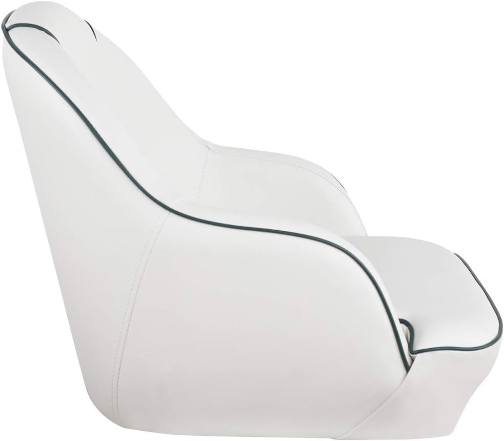 Bucket Pontoon Boat Seat (White/Blue)