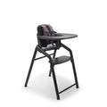 Wooden Baby High Chair, Adjustable in 1 Second, Easy to Clean, Safe and Ergonomic Highchair, Suitable from Birth in Combination with Newborn Set (Sold Separately), Black