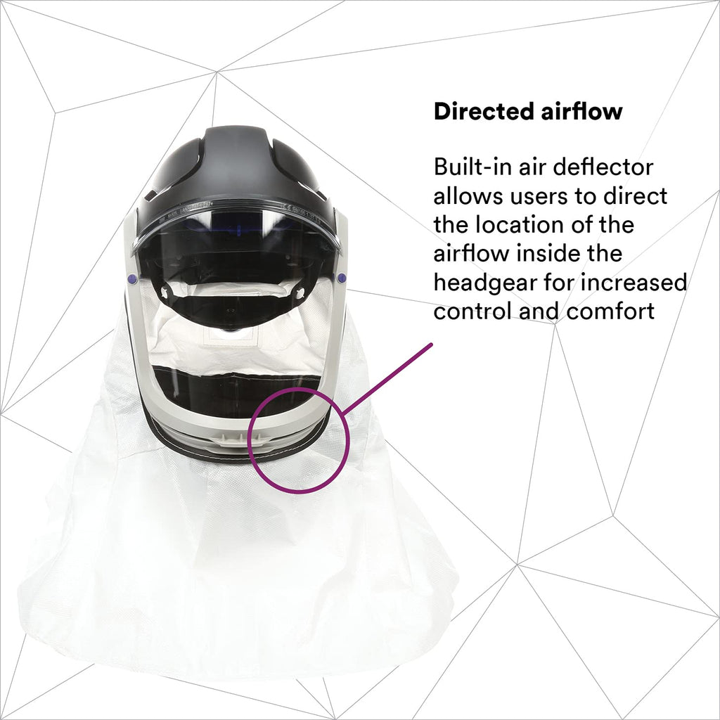 Helmet M-405, For Powered Air Purifying Respirators, Standard Polycarbonate Visor and General Purpose Shroud, 1/Case