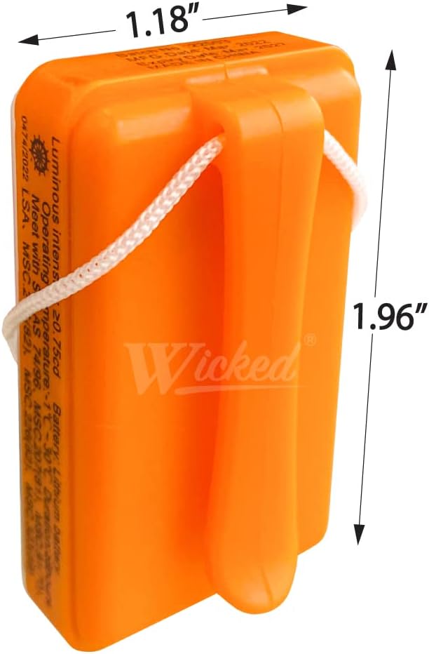 Life Jacket LED Strobe Light for Emergency Overboard Survival; Water Activated High Intensity Beam Long Range Rescue (4 Pack)