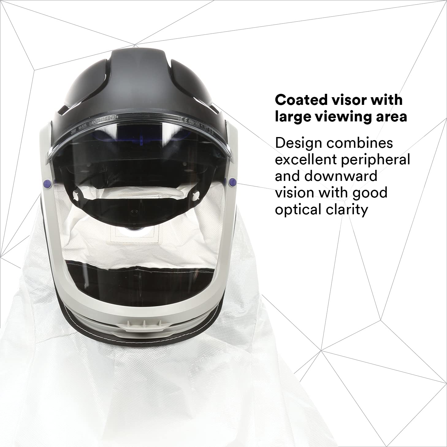 Helmet M-405, For Powered Air Purifying Respirators, Standard Polycarbonate Visor and General Purpose Shroud, 1/Case