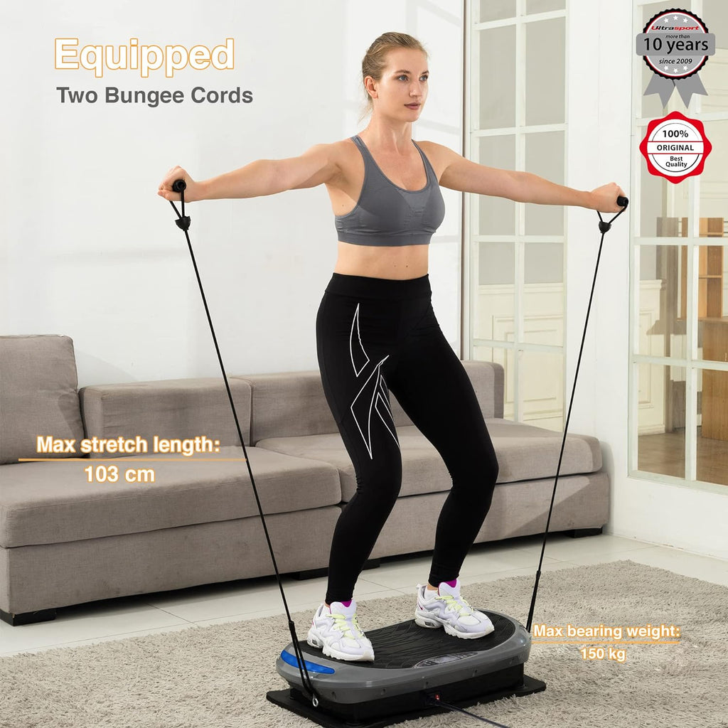 Vibration Plaque 4D, Combustion des Graisses, Perte de Poids, Moteurs Puissants, LED Colorées, Vibration Oscillation
