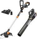20V GT Revolution 12" 4.0Ah Cordless String Trimmer & Turbine Leaf Blower Power Share Combo Kit - WG930.3 (Batteries & Charger Included)