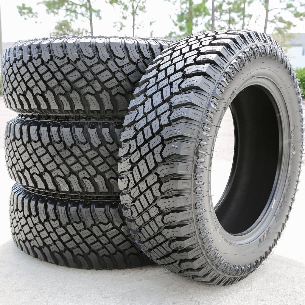 One set of 4 (four) X/T LT 295/60R20 126/123R E (10 ply) ATA /T all-terrain tires