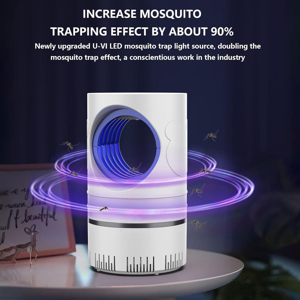 𝖬𝗈𝗌𝗊𝗎𝗂𝗍𝗈 𝖹𝖺𝗉𝗉𝖾𝗋 - Purple Light Catalytic 𝖬𝗈𝗌𝗊𝗎𝗂𝗍𝗈 Lamp for Indoor Outdoor, USB Power Silent Household 𝖬𝗈𝗌𝗊𝗎𝗂𝗍𝗈 Lamp Inhalation Electronic Four Dimensional Trap (wh1te)
