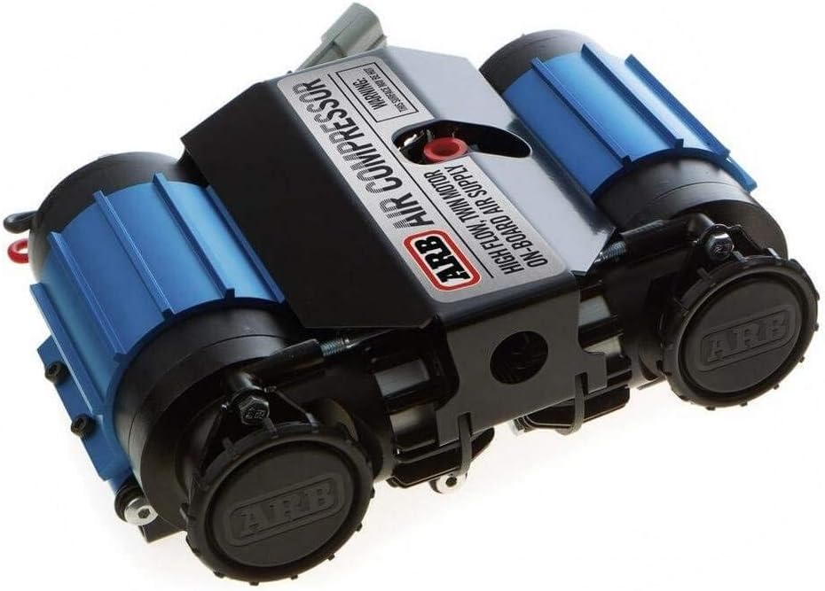 '12V' On-Board Twin High Performance Air Compressor, Ideal for Air Lockers Locking Differentials, Tire Inflator, Air Horn, Air Tools and Pneumatic Tools.