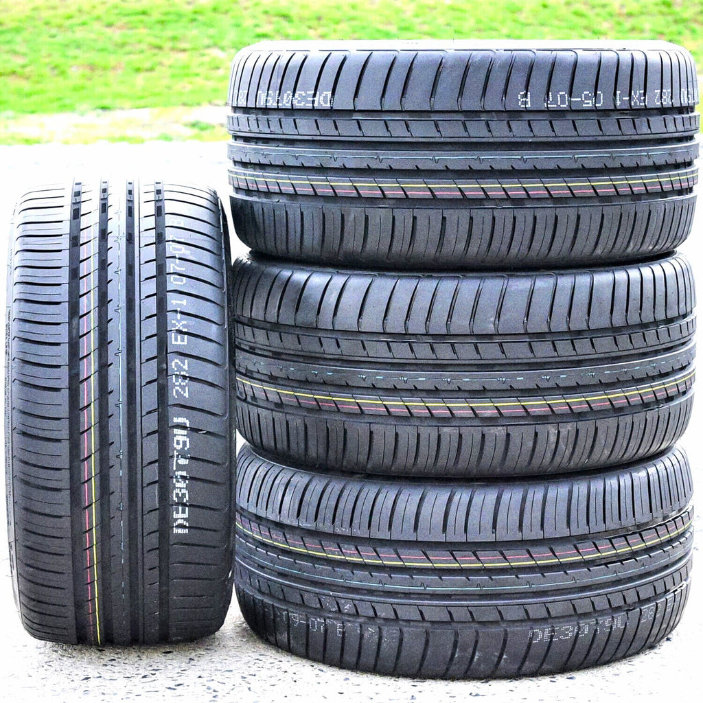A set of four (four) 255/35R19 ZR 96Y XL full season performance tires fit: 2013 Audi A4 Quattro Premium Plus, 2009-14 Audi A4 base
