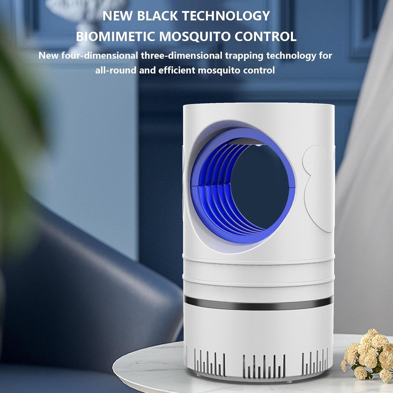 𝖬𝗈𝗌𝗊𝗎𝗂𝗍𝗈 𝖹𝖺𝗉𝗉𝖾𝗋 - Purple Light Catalytic 𝖬𝗈𝗌𝗊𝗎𝗂𝗍𝗈 Lamp for Indoor Outdoor, USB Power Silent Household 𝖬𝗈𝗌𝗊𝗎𝗂𝗍𝗈 Lamp Inhalation Electronic Four Dimensional Trap (wh1te)
