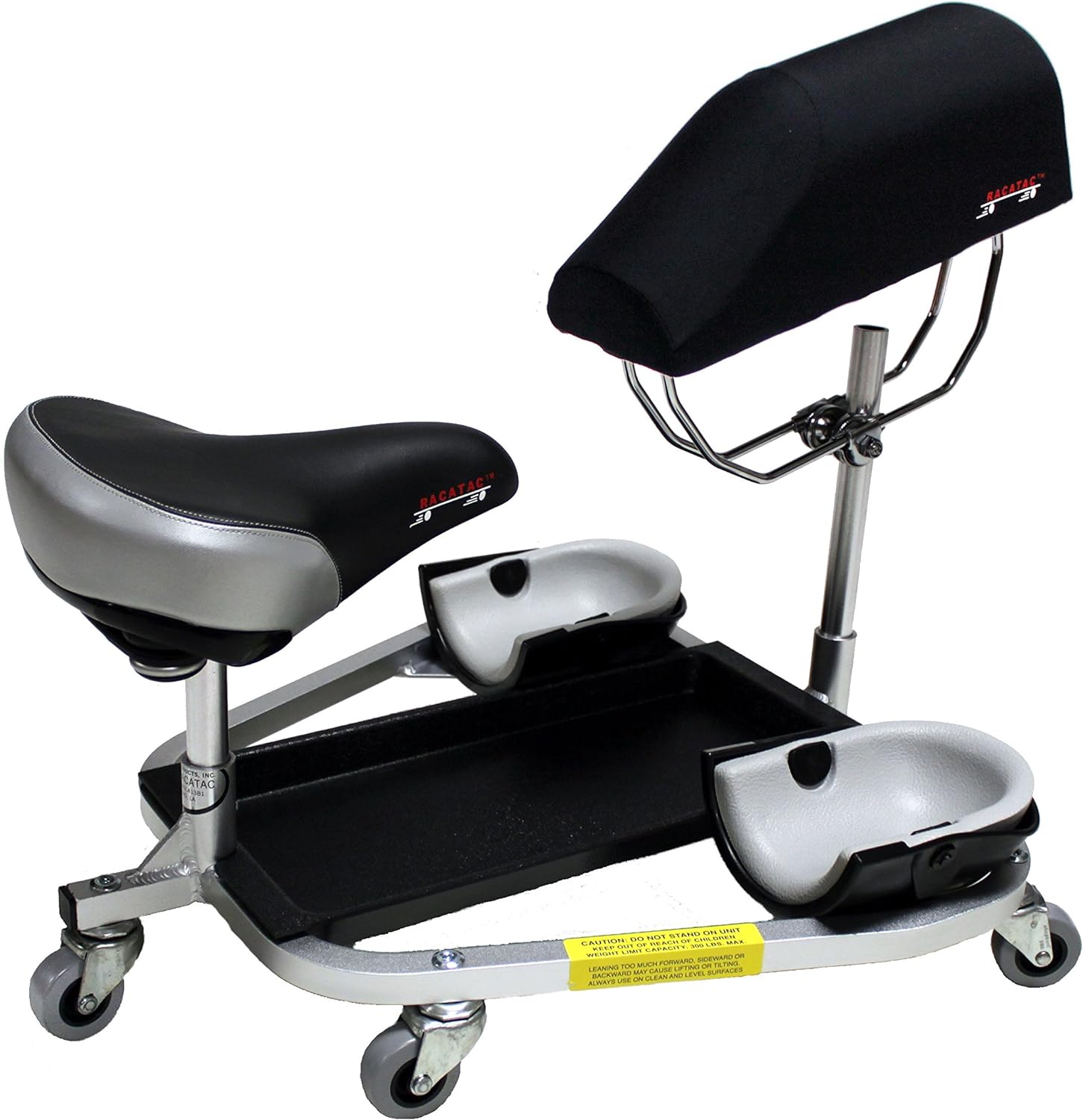 Kneeling/Sitting Creeper w/3" Casters & Chest Support, Black