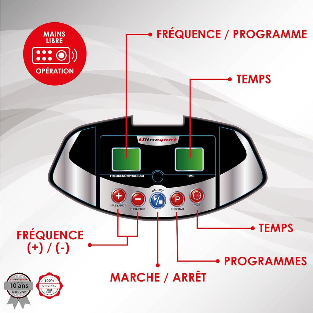 Vibration Plaque 4D, Combustion des Graisses, Perte de Poids, Moteurs Puissants, LED Colorées, Vibration Oscillation